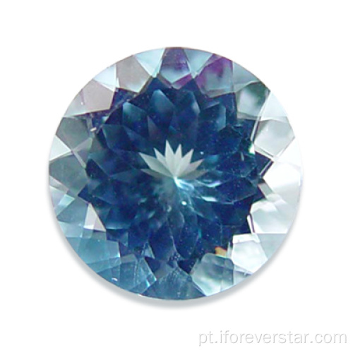 Natural gemstone áspero corte oval céu azul topázio